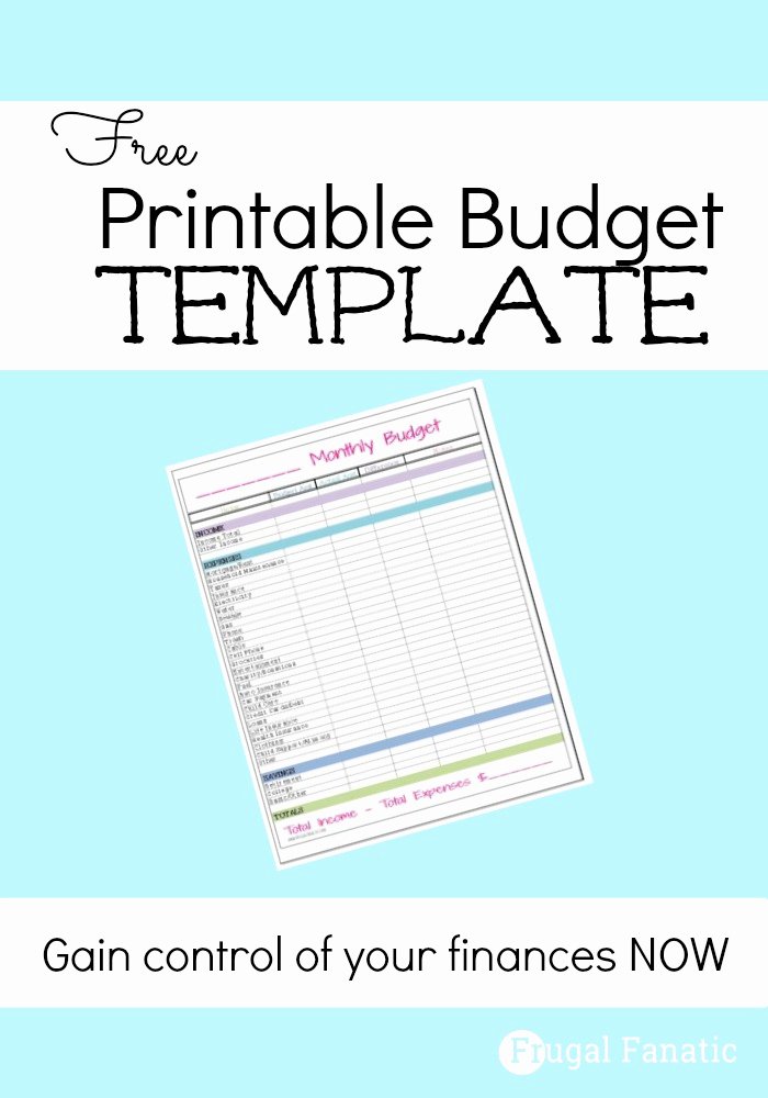 Free Household Budget Template Beautiful Free Monthly Bud Template Frugal Fanatic