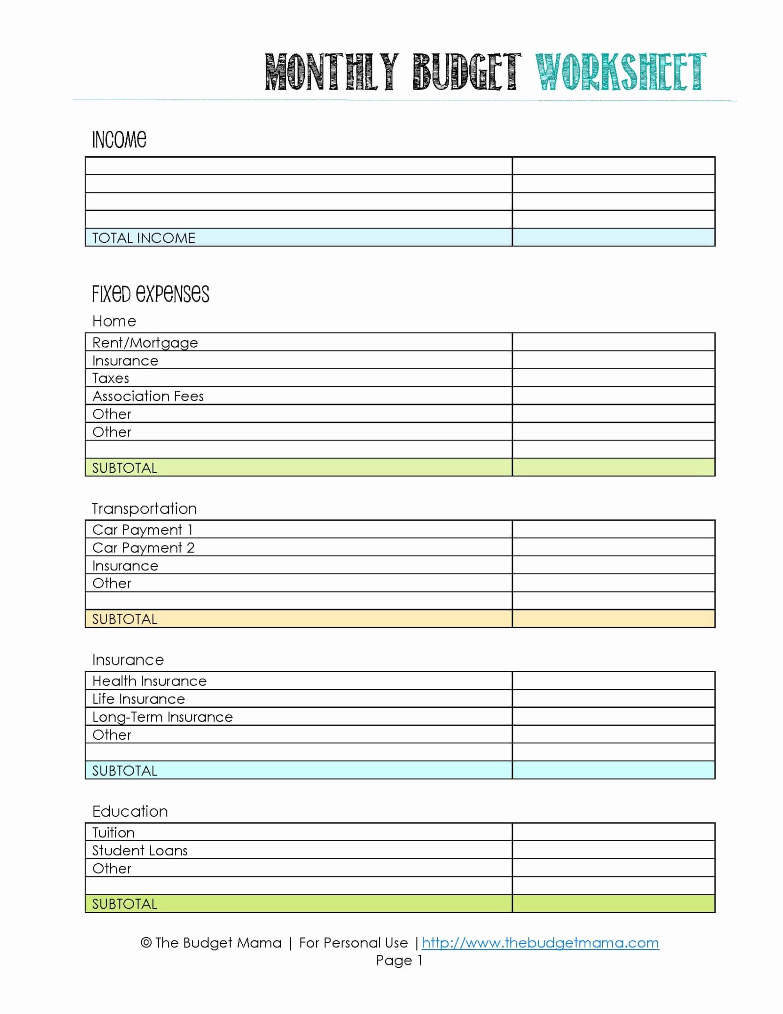Free Household Budget Worksheet Pdf Luxury Free Printable Bud Worksheets Dave Ramsey Pdf for