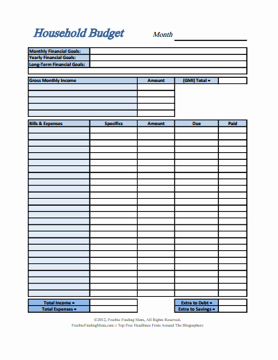 Free Household Budget Worksheet Pdf Unique Household Bud Template Free Download Create Edit