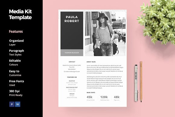 Free Media Kit Template Beautiful 20 Media Kit Templates to Pitch Your Blog to Brands and