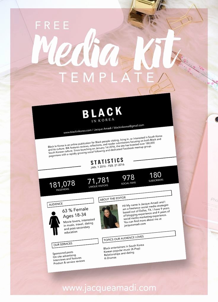 Free Media Kit Template Beautiful 74 Best Images About Blogging Media Kit On Pinterest