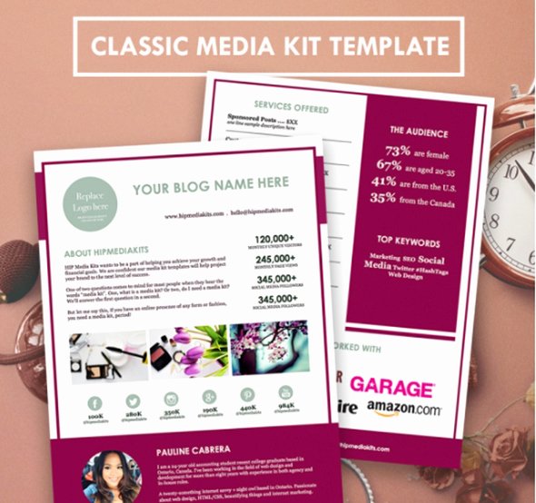 Free Media Kit Template Fresh 20 Beautiful Media Kit Designs for Bloggers and Website Owners