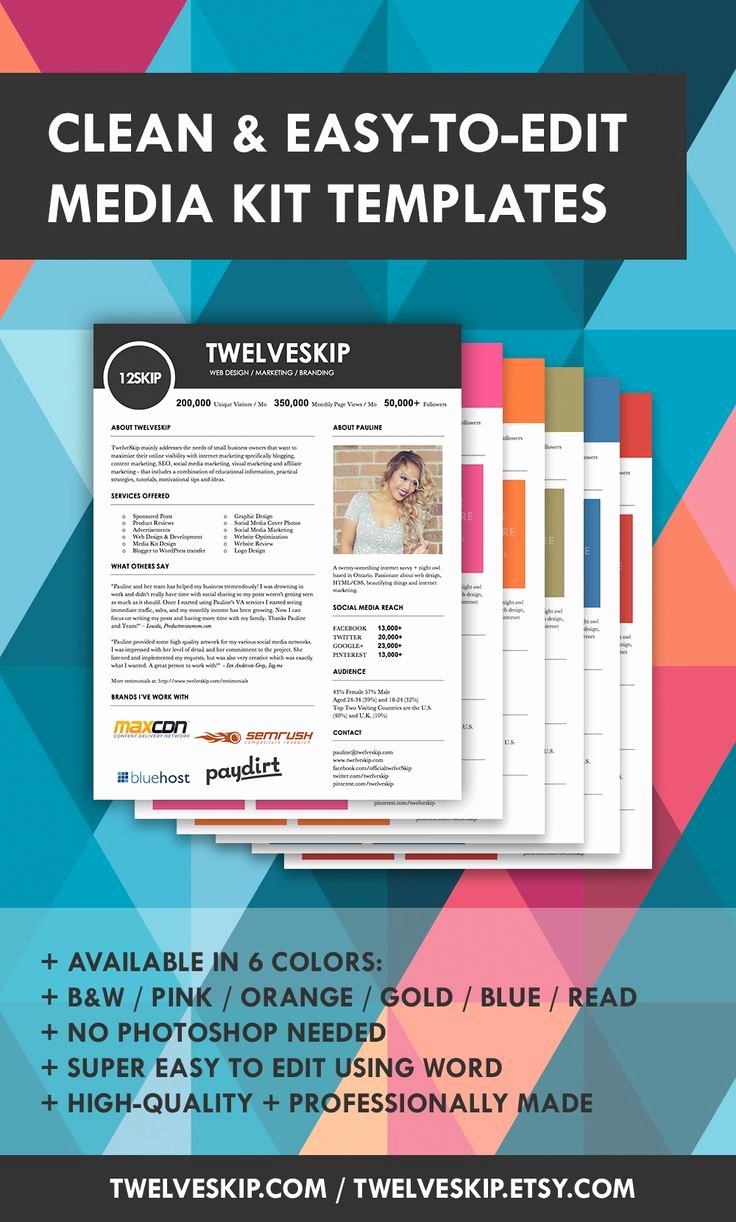 Free Media Kit Template Fresh 32 Best Images About Media Kit Design Examples On