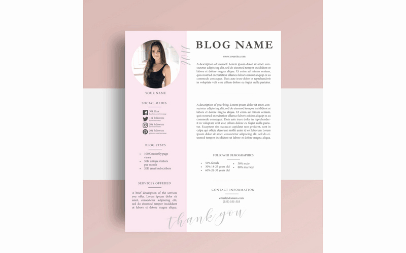 Free Media Kit Template Inspirational Free Media Kit Template for Bloggers who Want to Work with