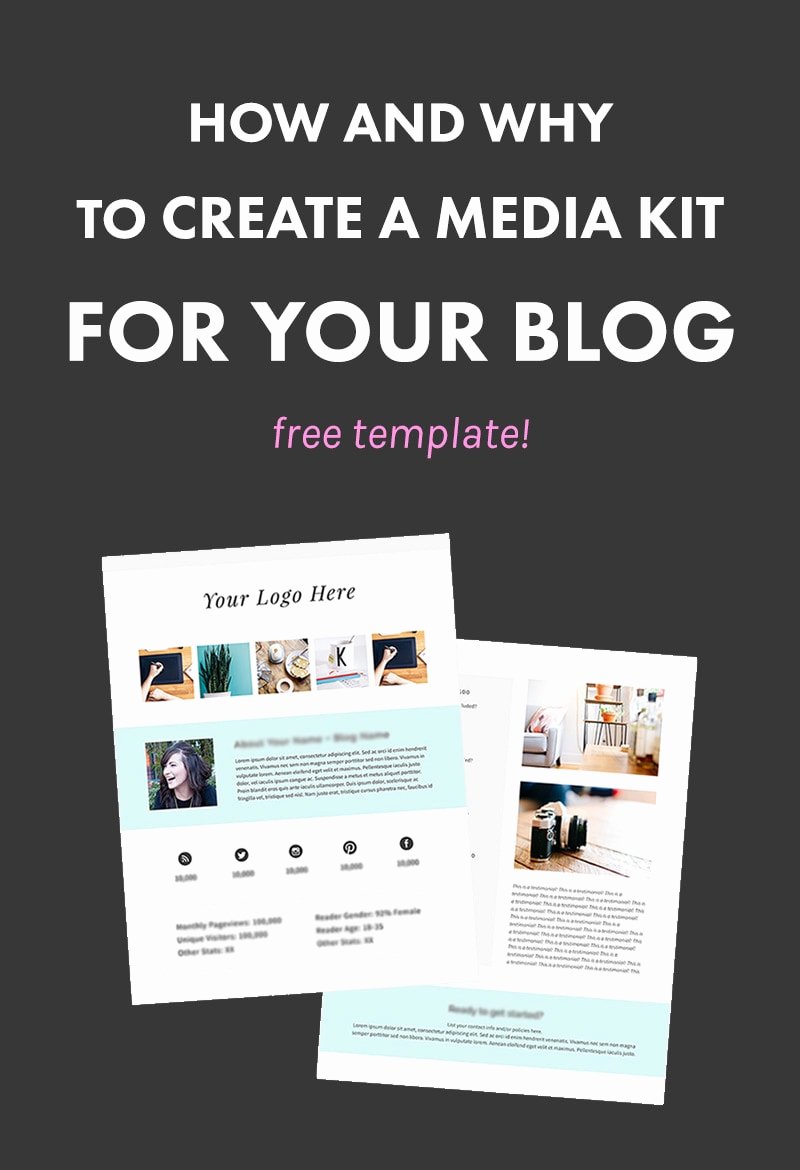 Free Media Kit Template Inspirational How and why to Create A Media Kit for Your Blog Free