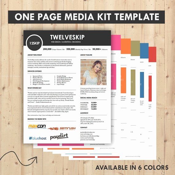 Free Media Kit Template New Media Kit Press Kit Templates Easy to Edit Clean &amp; High