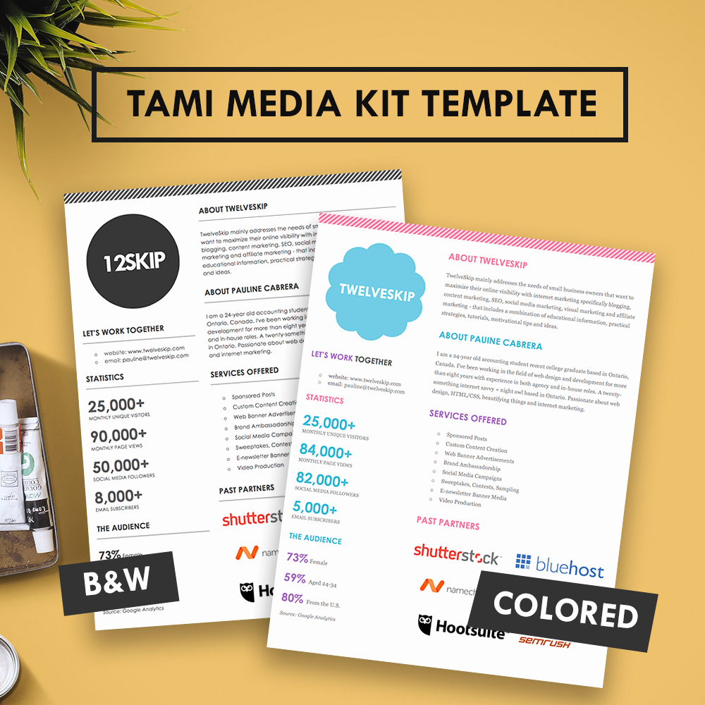 Free Media Kit Template New Tami Media Kit