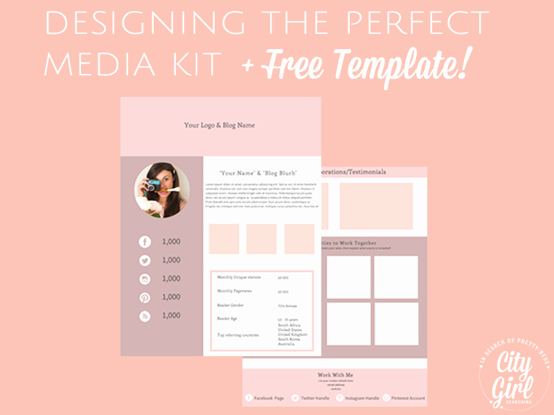 Free Media Kit Template Unique Creating A Media Kit for Your Blog Designing the Perfect