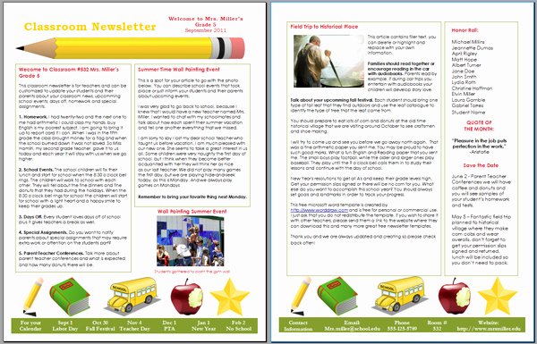 Free Newsletter Templates for Teachers Awesome Worddraw Free Classroom Newsletter Template