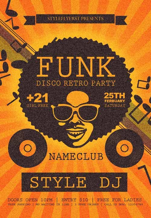 Free Party Flyer Templates Elegant Download the Funk Disco Retro Party Free Flyer Template