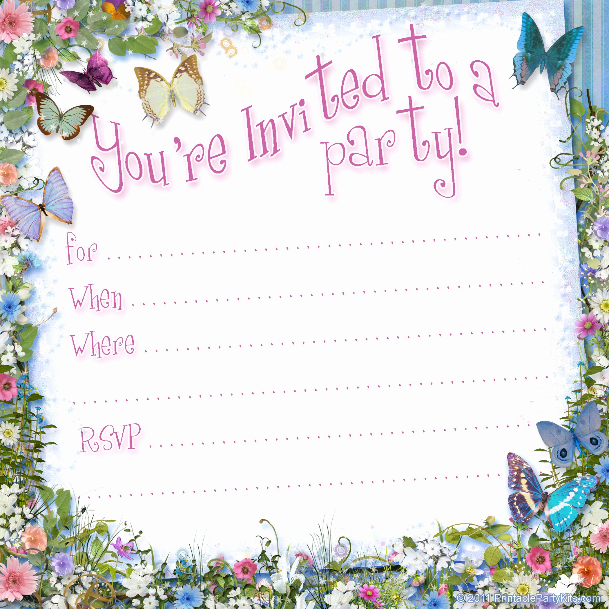 Free Party Invitation Templates Beautiful Free Printable Girls Birthday Invitations – Free Printable