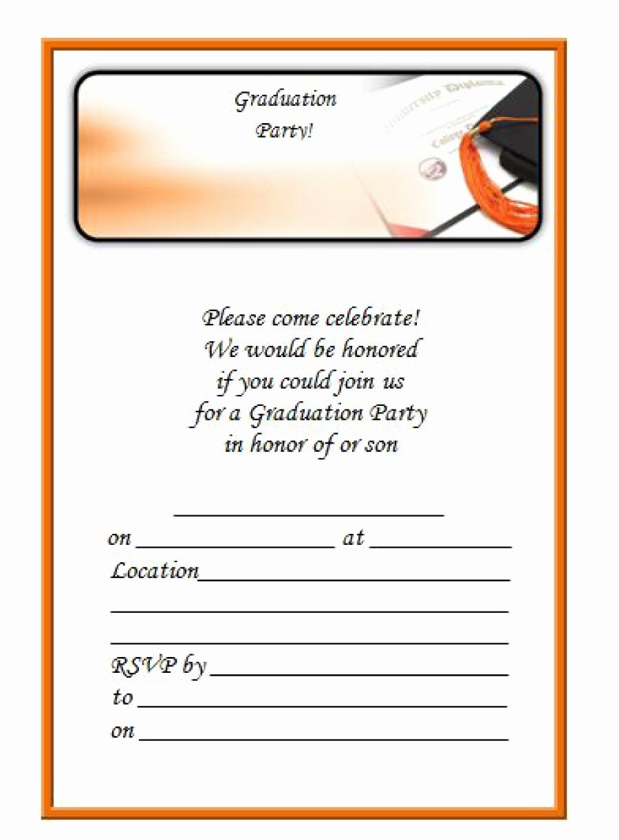 Free Party Invitation Templates Lovely 40 Free Graduation Invitation Templates Template Lab