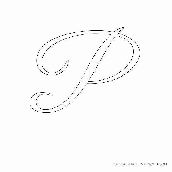 Free Printable Alphabet Stencils Templates Luxury Elegant Cursive Alphabet Stencils In Printable format