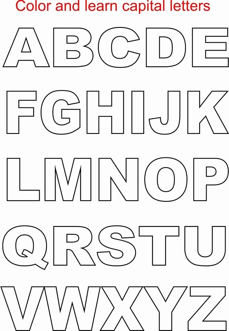 Free Printable Alphabet Templates Luxury Capital Letters Free Printable Alphabet Letters to Color