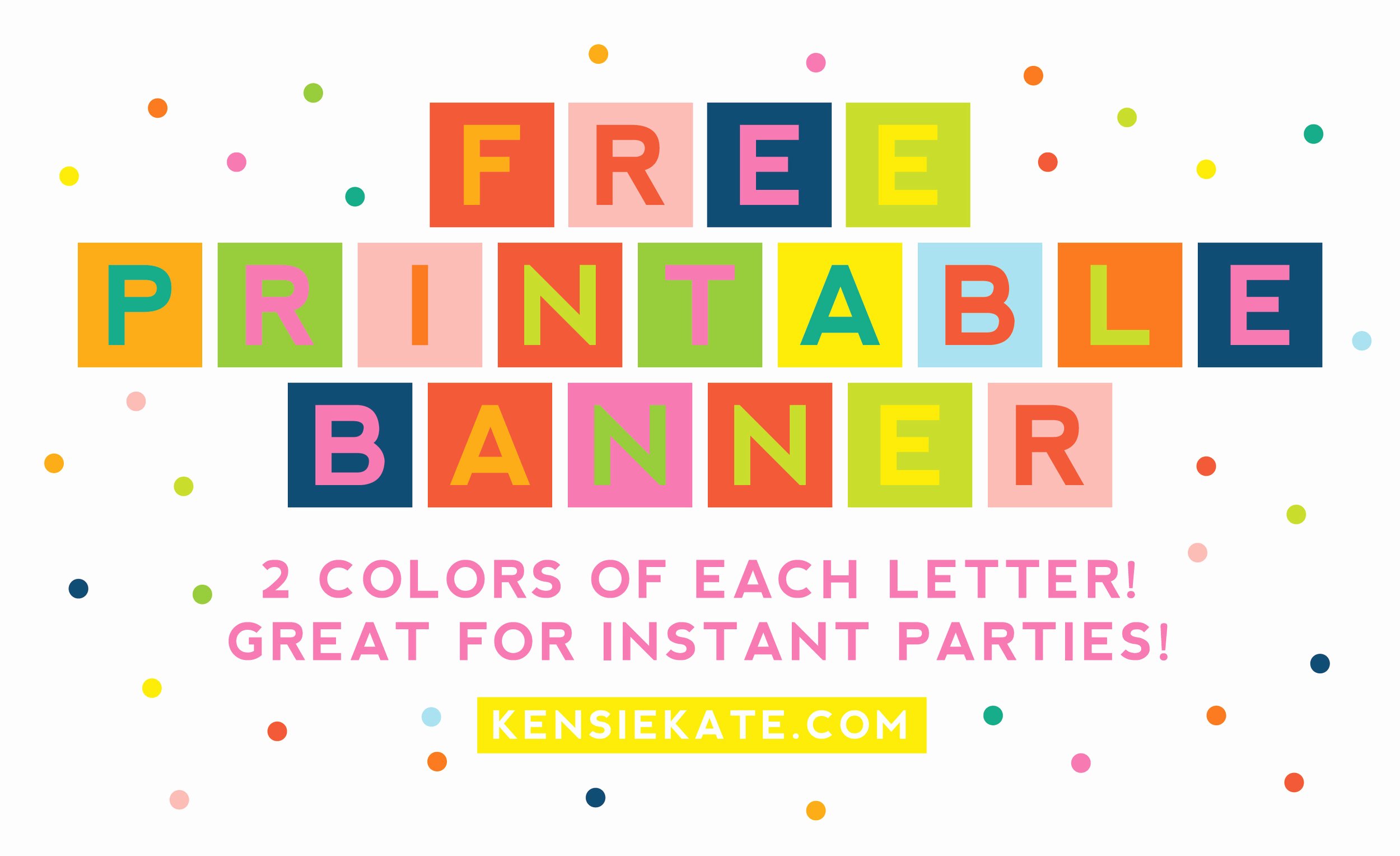 Free Printable Banner Letters Beautiful Hi there Free Printable Banner — Kensie Kate