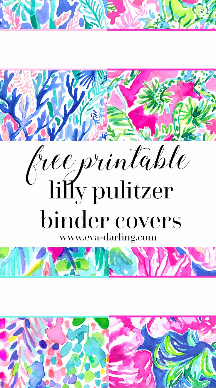 Free Printable Binder Covers Beautiful Free Printable Preppy Lilly Pulitzer Binder Covers