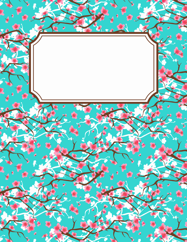 Free Printable Binder Covers New Free Printable Cherry Blossom Binder Cover Template