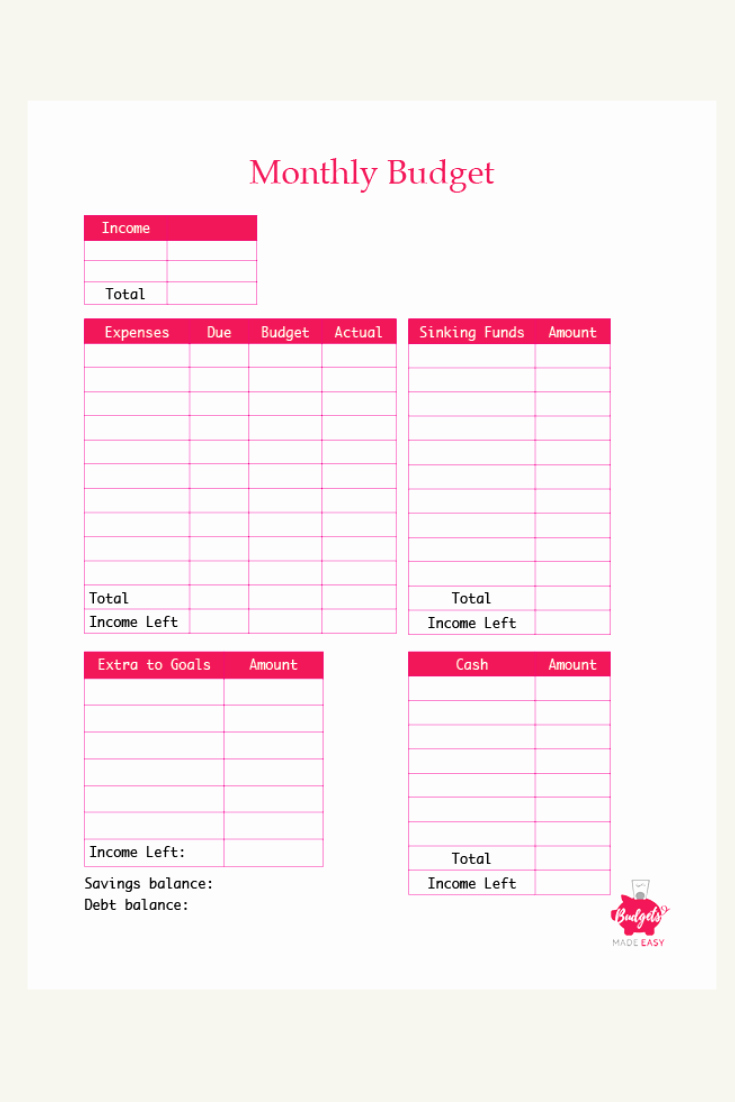 Free Printable Budget Templates Awesome the Most Effective Free Monthly Bud Templates that Will