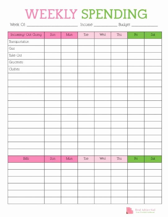 Free Printable Budget Templates Beautiful Track Your Weekly Spending with This Free Printable Weekly
