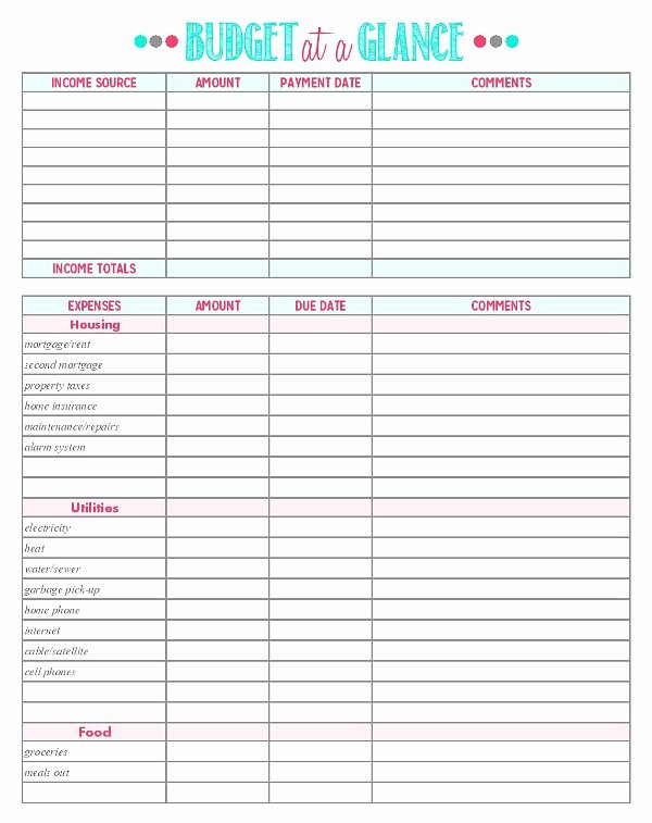 Free Printable Budget Templates Elegant Family Binder Bud Ing Printables Clean and Scentsible