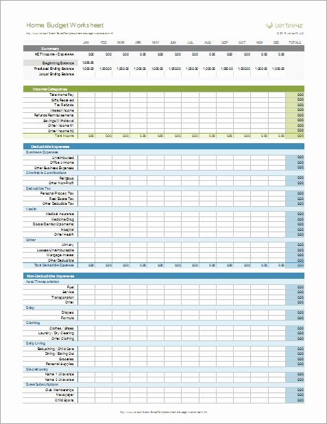 Free Printable Budget Templates Fresh Download A Free Home Bud Worksheet for Excel to Plan
