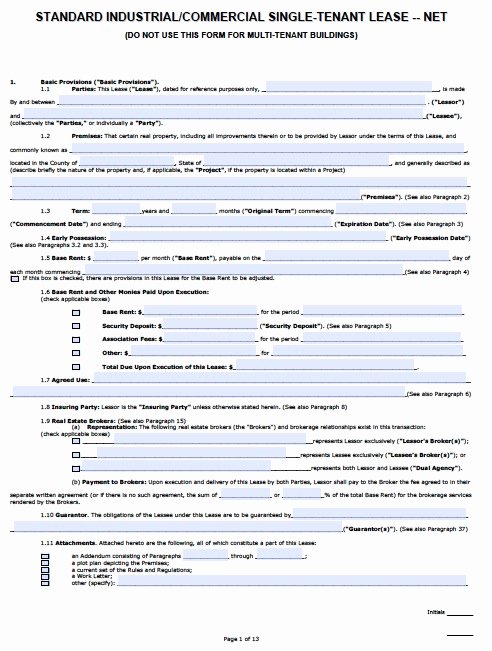 Free Printable Commercial Lease Agreement Best Of Free Lease Agreement Template