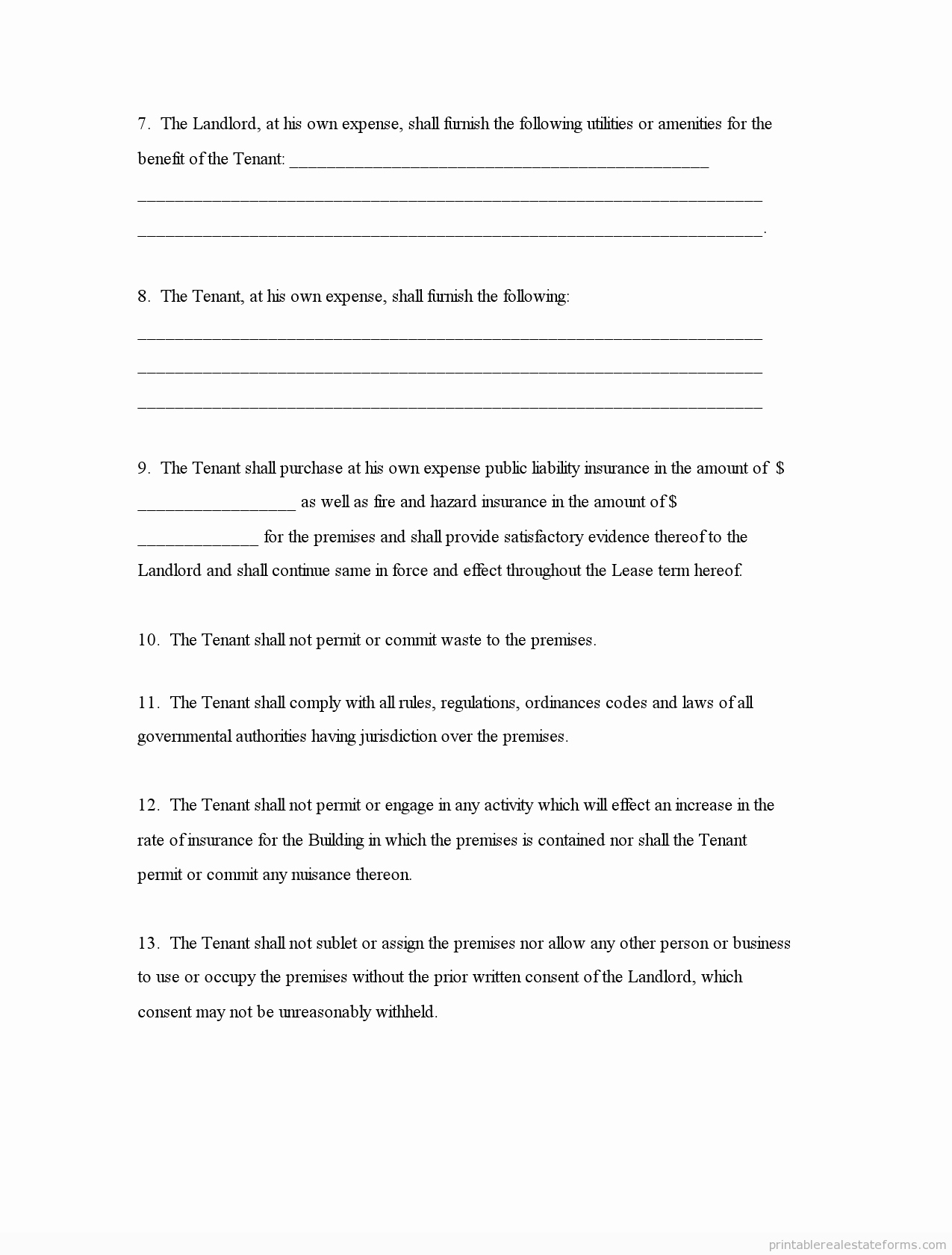 Free Printable Commercial Lease Agreement Luxury Free Mercial Lease form