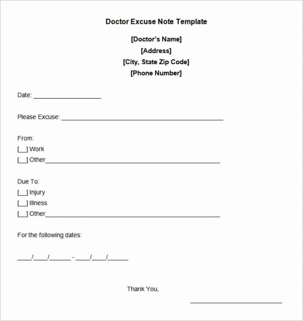 Free Printable Doctors Excuse Best Of 35 Doctors Note Templates Word Pdf Apple Pages