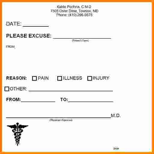 Free Printable Doctors Excuse Unique 9 Free Printable Doctors Note for Work