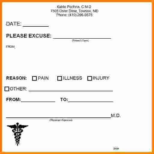 40 Free Printable Doctors Excuse Desalas Template