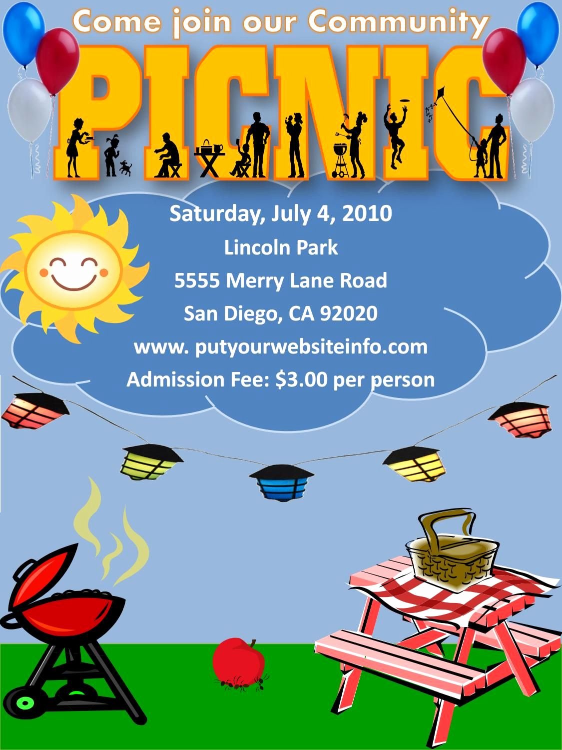 Free Printable event Flyer Templates New Picnic Flyer Template Flyer Template