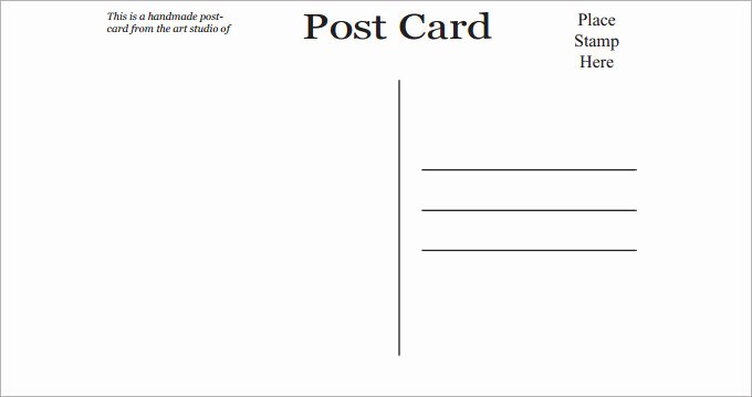 Free Printable Postcard Templates Luxury Blank Postcard Template