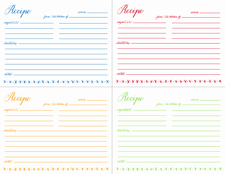 Free Printable Recipe Pages Fresh Printable Recipe Cards – Pour Tea and Coffee