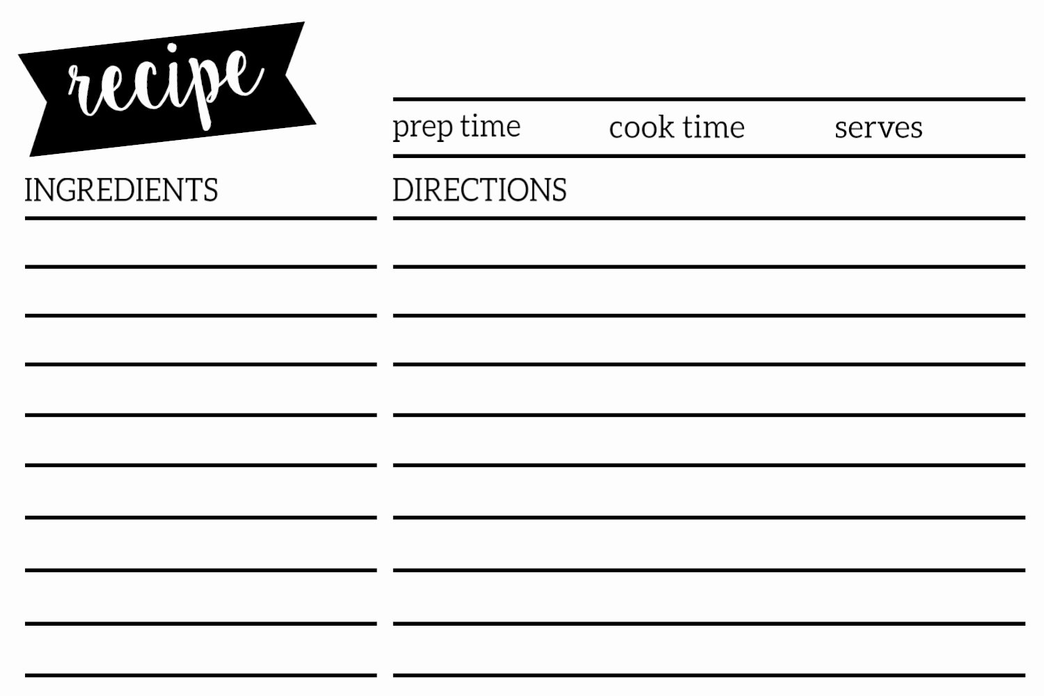 Free Printable Recipe Pages Unique Free Recipe Card Template Printable Paper Trail Design