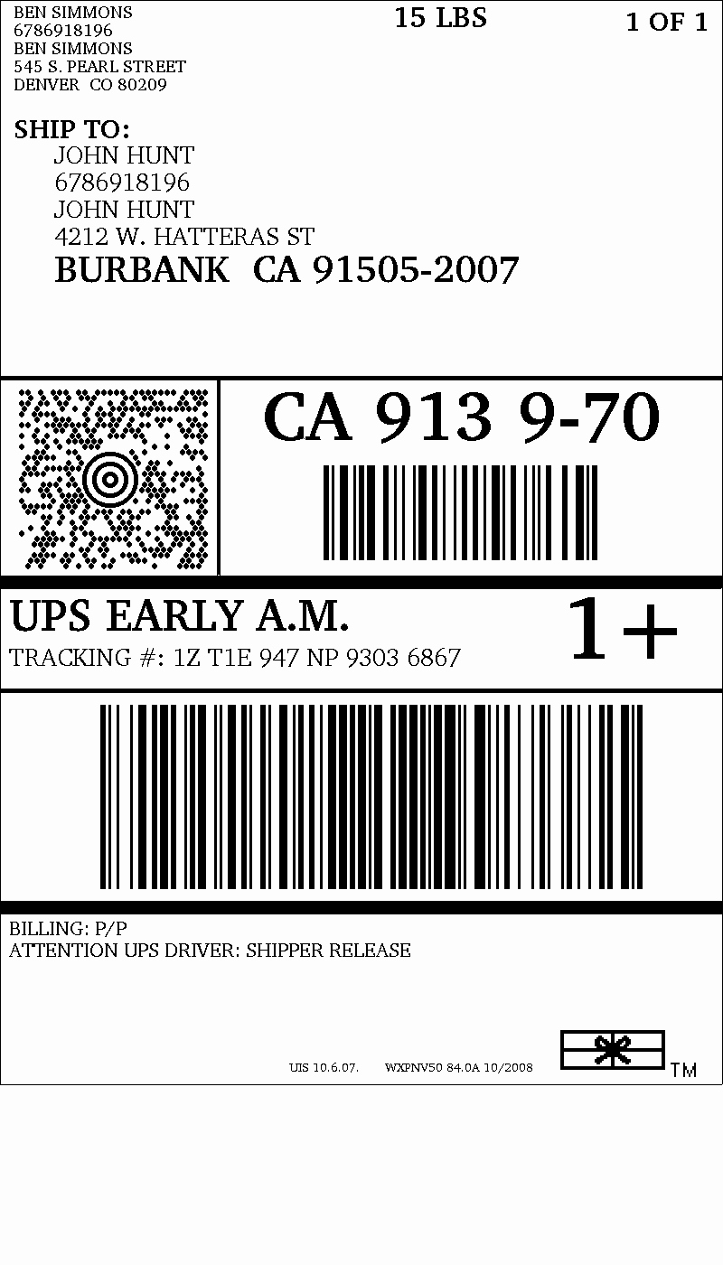 Free Printable Shipping Label Template Awesome Ups Shipping Label Template Word