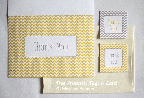 Free Printable Thank You Tags Best Of Free Printable Thank You Card &amp; Tags Yellow Chevron