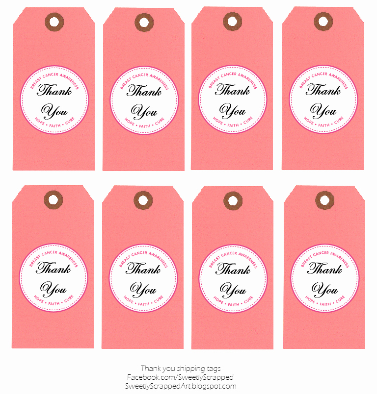 Free Printable Thank You Tags Best Of Sweetly Scrapped Breast Cancer Awareness Free Printables