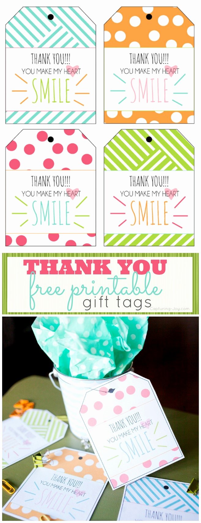 Free Printable Thank You Tags Unique You Make My Heart Smile Thank You Gift Printable