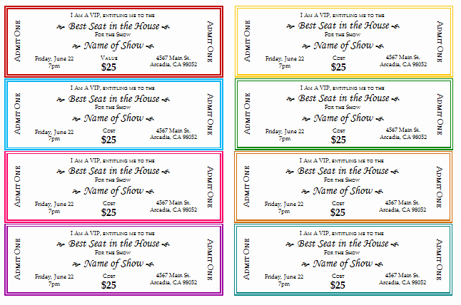 Free Printable Tickets Template Fresh 12 Free event Ticket Templates for Word Make Your Own