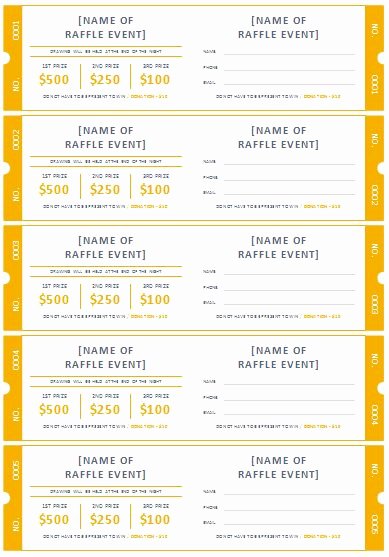 Free Printable Tickets Template New Free Printable Raffle Ticket Templates