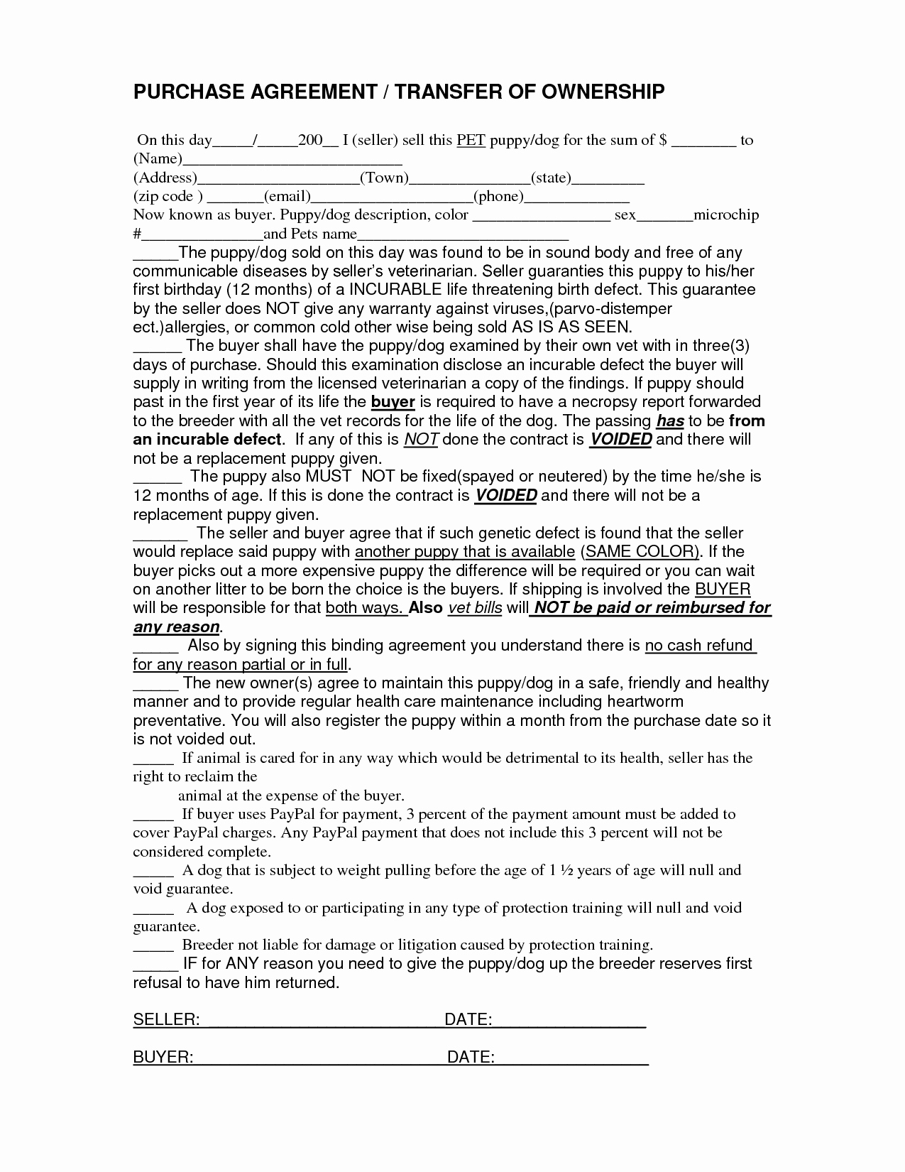Free Real Estate Contract Awesome for Sale by Owner Purchase Agreement
