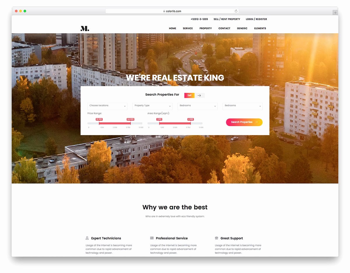 free real estate website templates