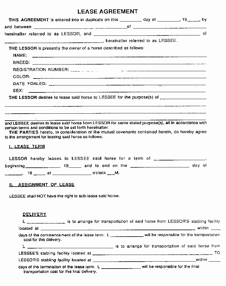 Free Rental Agreement Template Best Of Free Lease Agreement Template