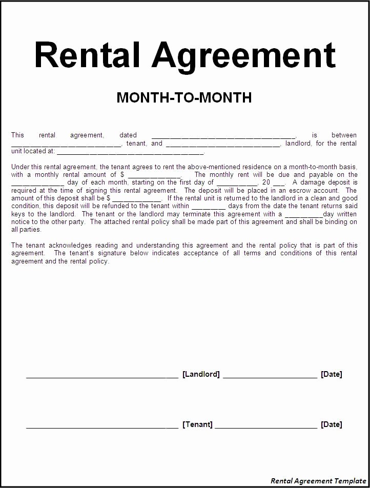 Free Rental Agreement Template Unique Printable Sample Rental Lease Agreement Templates Free