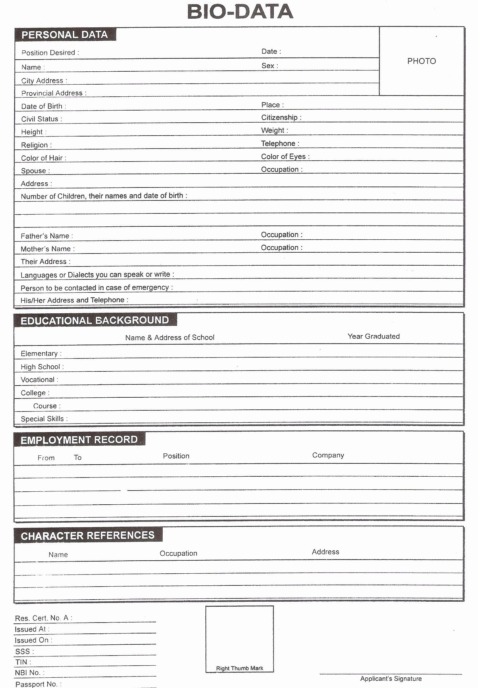 Free Resume Templates Pdf Best Of Download Free Blank Resume forms Pdf