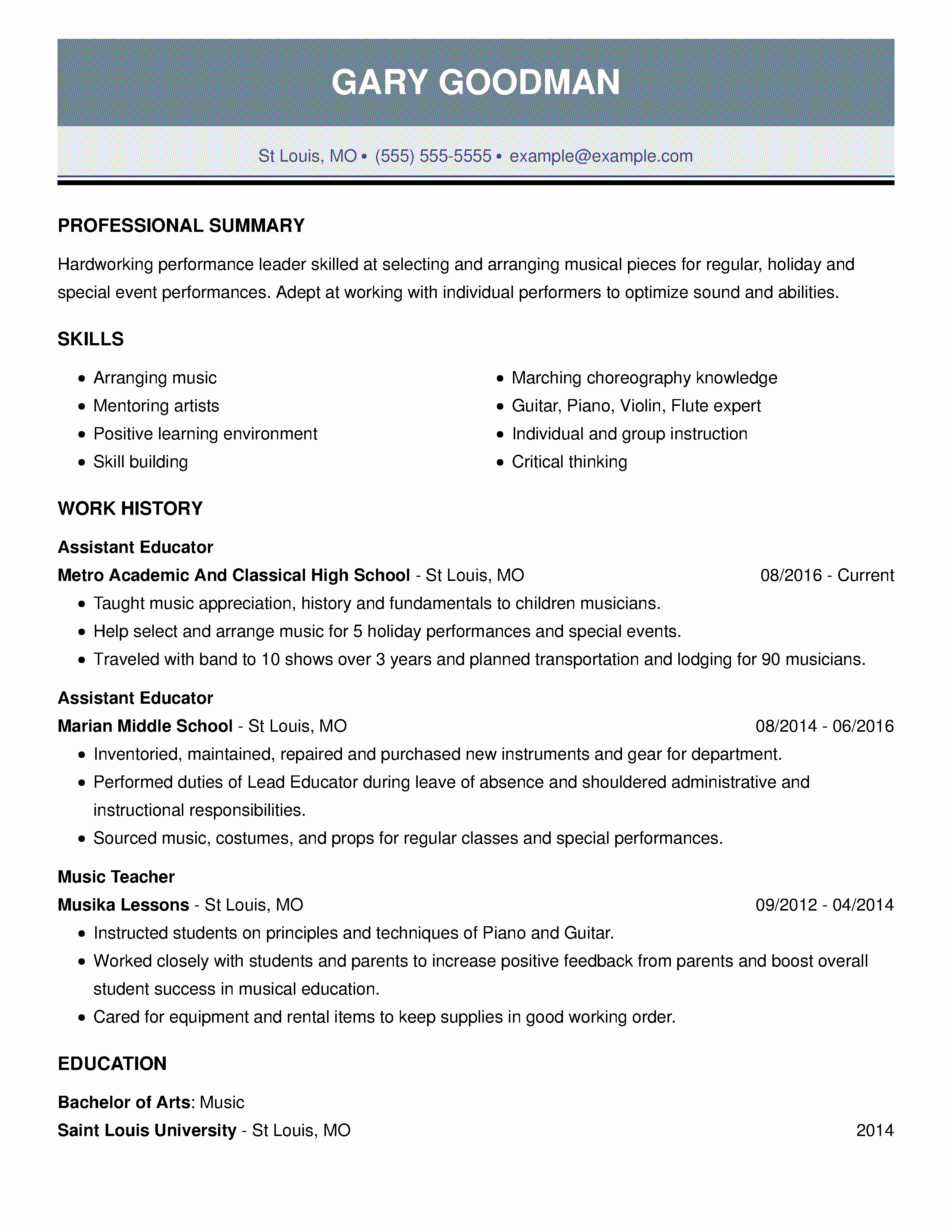 Free Sample Resume for Teachers Beautiful Teacher Resume Examples – Free to Try today