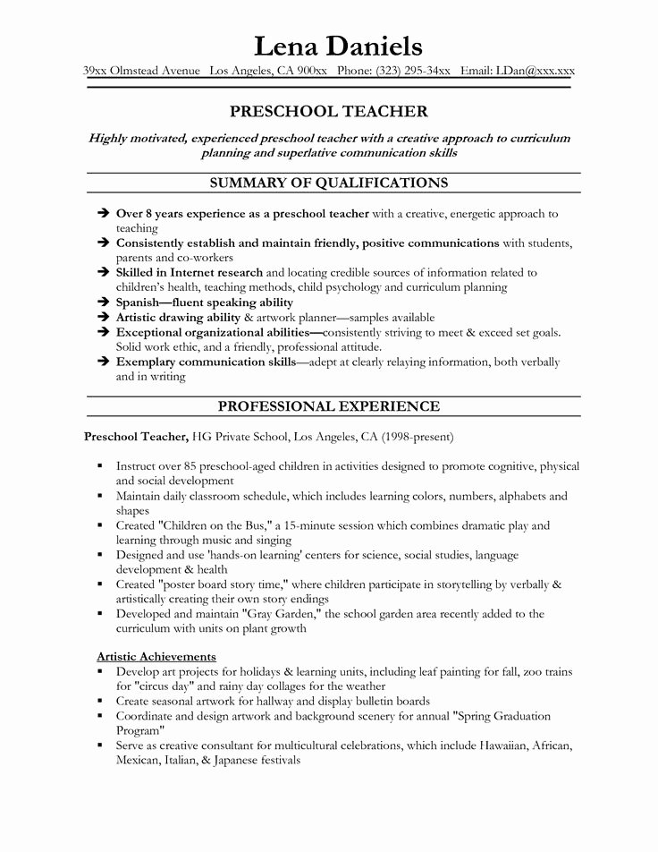 Free Sample Resume for Teachers Luxury 17 Best Images About Teaching On Pinterest
