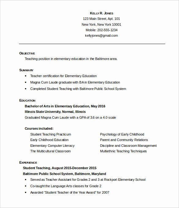 Free Sample Resume for Teachers Unique How to Make A Good Teacher Resume Template