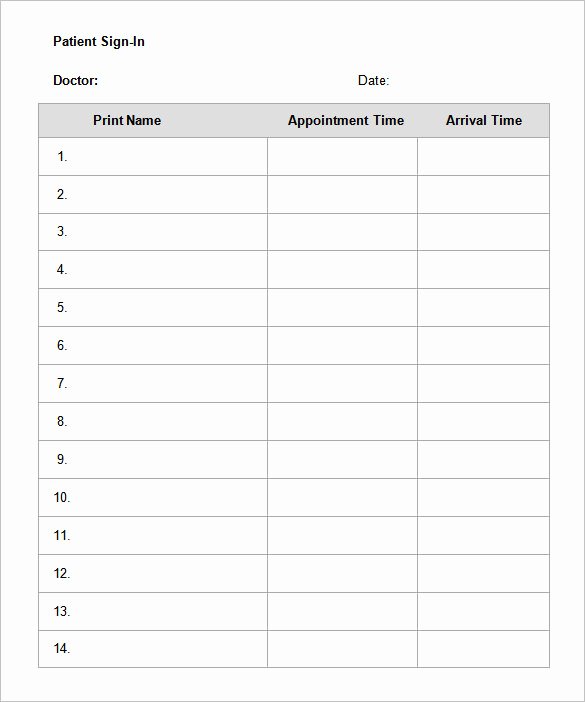 Free Sign In Sheet Template Awesome 75 Sign In Sheet Templates Doc Pdf