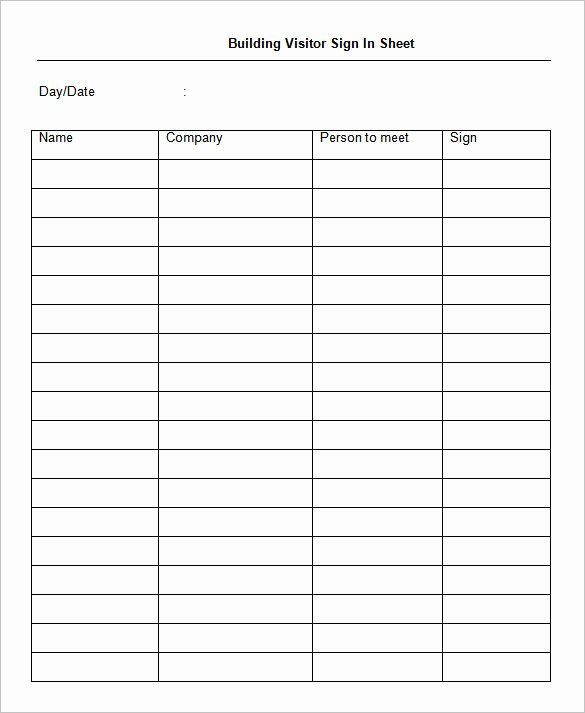 Free Sign In Sheet Template Best Of 75 Sign In Sheet Templates Doc Pdf